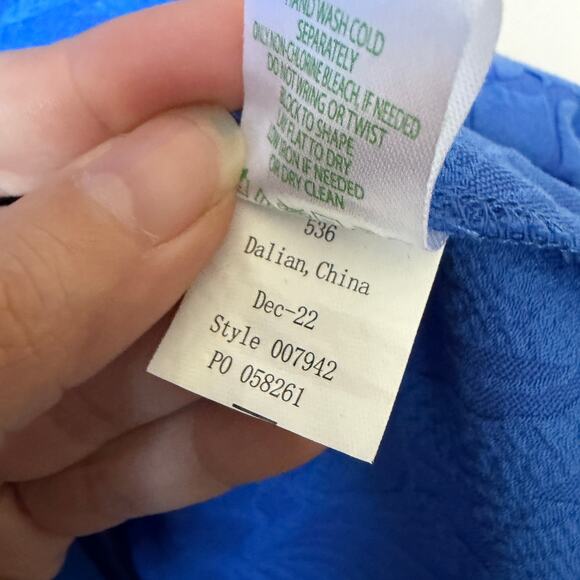 Lilly Pulitzer Kipton Blue Floral One-Shoulder Romper Dress Size 12 - Picture 6 of 6